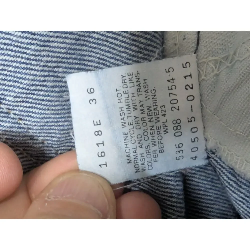Vintage 1988 Levi's 505 Orange Tab Made in USA Jeans Mens 36x30 (measures 33x27)